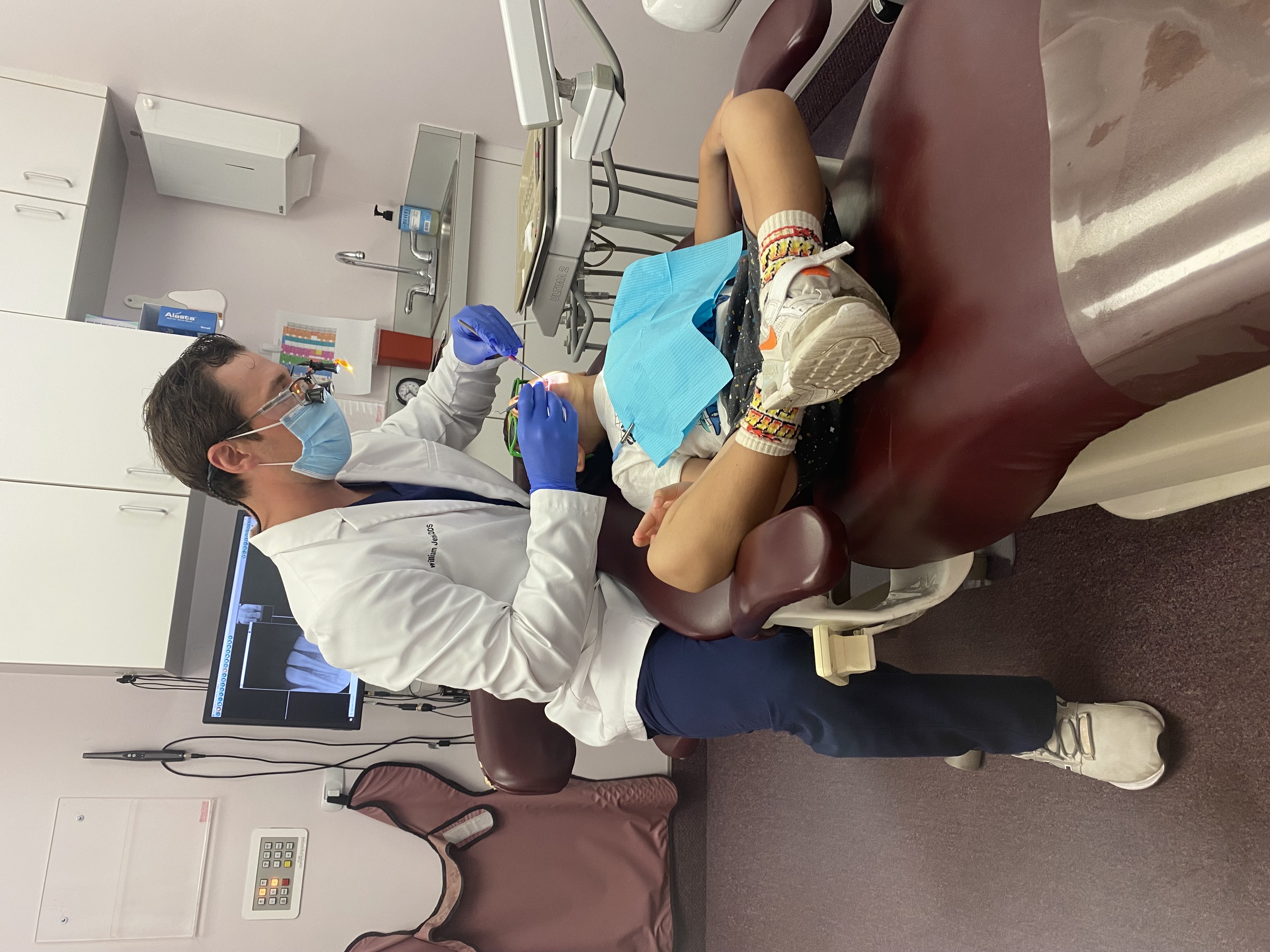 Dr. Jenkins treating a young patient